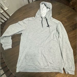 Men’s Nike Large Gray Fleece Hoodie Sweatshirt
